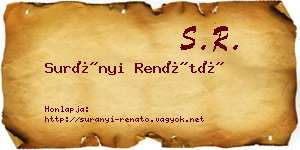 Surányi Renátó névjegykártya