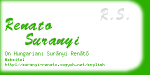 renato suranyi business card