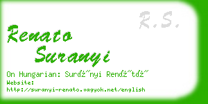 renato suranyi business card